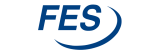 Das Bild zeigt das blaue Logo der Firma FES, mit den Buchstaben FES in fetter Schrift und einer geschwungenen Linie darunter.